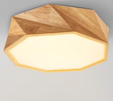 LUCENT Octagon Jewel LED Ceiling Lamp in Wood (Pre-order)