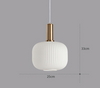 VACARIUS Glass Pendant Light in White (Pre-order)