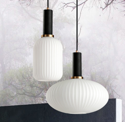 VACARIUS Glass Pendant Light in White (Pre-order)