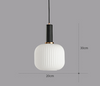 VACARIUS Glass Pendant Light in White (Pre-order)
