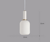 VACARIUS Glass Pendant Light in White (Pre-order)
