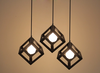 Trio of TERRA Cubic Pendant Light