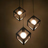 Trio of TERRA Cubic Pendant Light