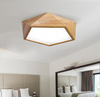 LEXA Geometric LED Ceiling Light in Wood (42cm) with Safety Mark LED Driver (Pre-order)