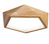 LEXA Geometric LED Ceiling Light in Wood (42cm) with Safety Mark LED Driver (Pre-order)