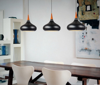 ORIUS Modern Hanging Lamp in Black (Large)